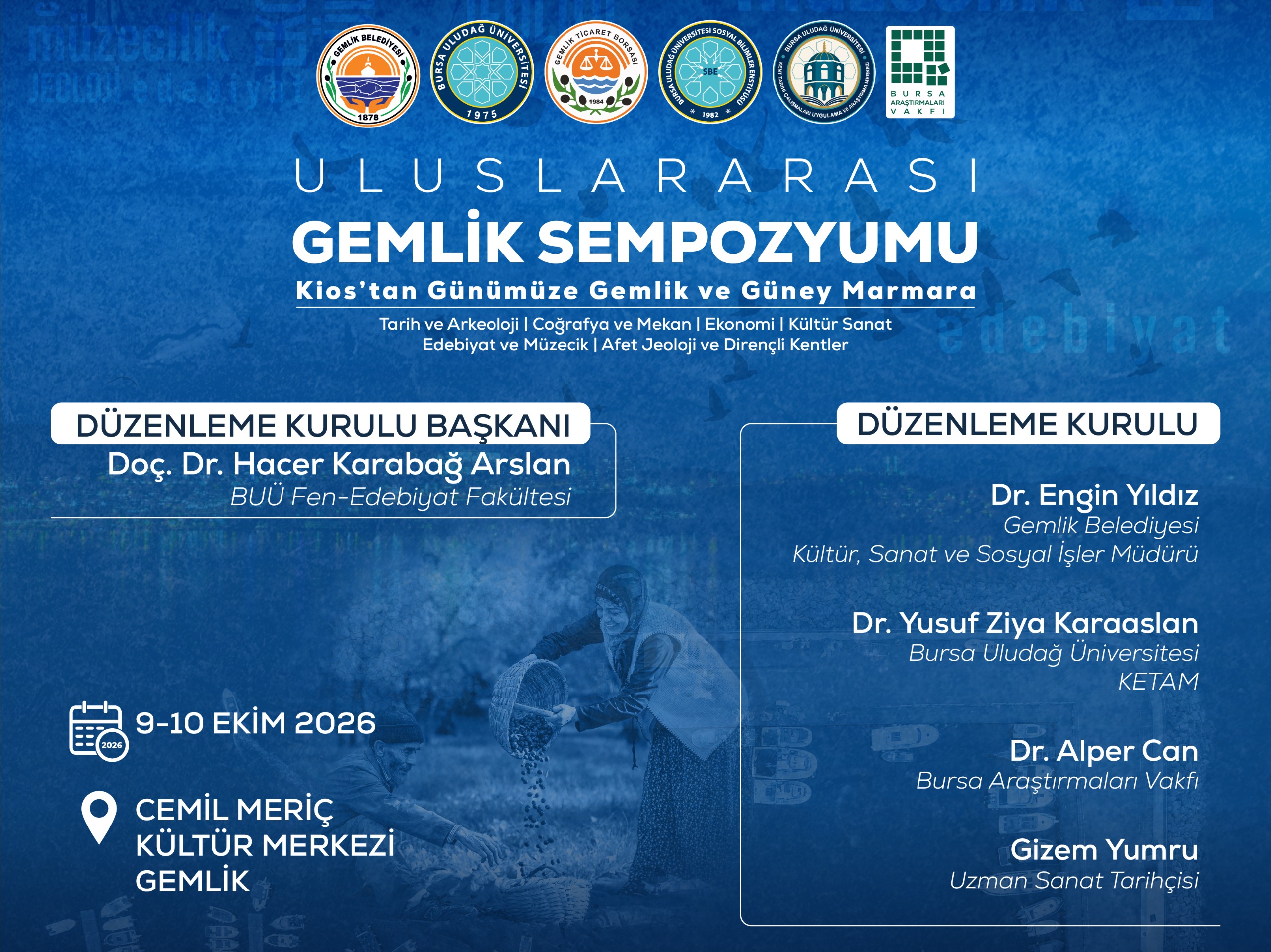 Uluslararası Gemlik Sempozyumu 9-10 Ekim 2026 Tarihlerinde Gerçekleştirilecek